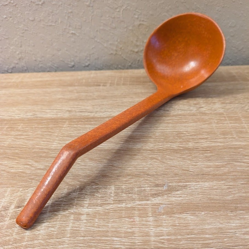 VTG Flintwood Orange Melamine‎ Soup Ladle Long Handle Kitchen Serving Utensil